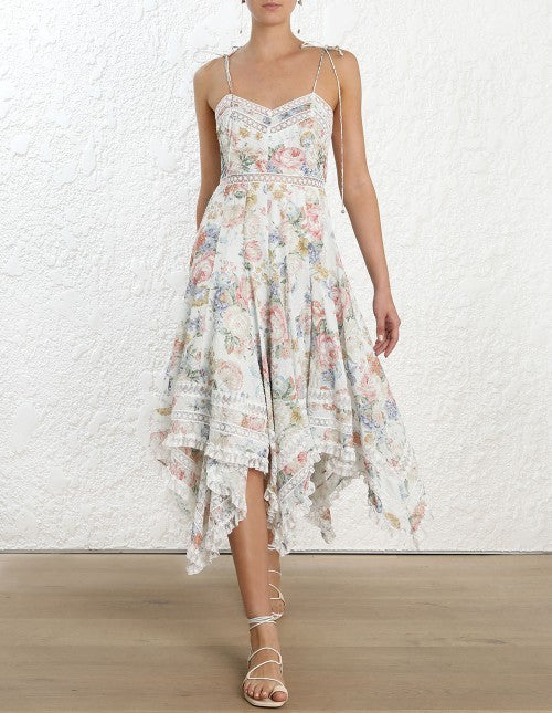 Bowie Pintuck Scarf Dress