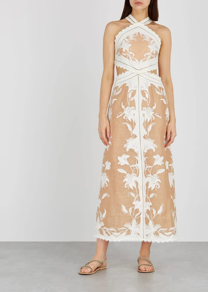 Corsage Lily Midi Dress